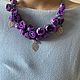  Purple peony. Necklace. Juturna. My Livemaster. Фото №6