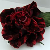 Украшения handmade. Livemaster - original item Brooch-pin: Rose velvet. Handmade.