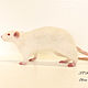 White rat, Felted Toy, Cherepovets,  Фото №1