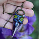 Blue Snake pendulum pendant with amethyst and labradorite. Pendants. Secret Jar. Online shopping on My Livemaster.  Фото №2