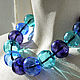 Бусы пузыри  " ранняя весна. утро" lampwork. Колье. Anny. Интернет-магазин Ярмарка Мастеров.  Фото №2