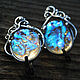 Pendientes' espejo de Blancanieves ' dicro. Earrings. BeautyGlassByKate(Lampwork) (beauty-glass). Ярмарка Мастеров.  Фото №5