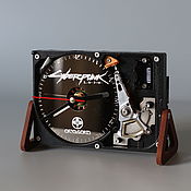 Субкультуры handmade. Livemaster - original item Hard Disk Clock (Cyberpunk 2077). Handmade.