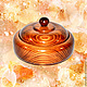 Wooden pot-barrel, salt shaker with lid made of Siberian Cedar. K12, Candy Dishes, Novokuznetsk,  Фото №1