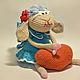Влюблённая овечка с сердечком. Мягкие игрушки. Венера Валитова (venus1401-). Интернет-магазин Ярмарка Мастеров.  Фото №2