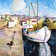 Oil painting Felucca on the South pier, Pictures, Chelyabinsk,  Фото №1