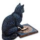 Заказать Статуэтка Черный кот-гадальщик. Подарки от Михалыча. Ярмарка Мастеров. . Статуэтки Фото №3