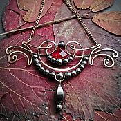 Украшения handmade. Livemaster - original item Copper pendant with hematite, vintage necklace Gothic Victorian. Handmade.