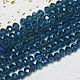 Beads 80 pcs faceted 3h2 mm Blue rainbow, Beads1, Solikamsk,  Фото №1