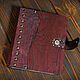 Деревянный блокнот красного цвета. Блокноты. Creative Leather Workshop. Ярмарка Мастеров.  Фото №6