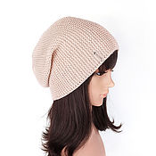 Аксессуары handmade. Livemaster - original item Beanie knitted hat for autumn Bully Powder. Handmade.