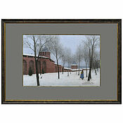 Картины и панно handmade. Livemaster - original item Watercolor paintings landscapes Nizhny Novgorod Kremlin. Winter.. Handmade.