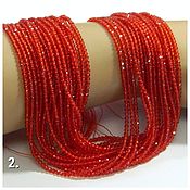 Материалы для творчества handmade. Livemaster - original item Spinel beads 2 mm with jewelry cut. Thread. Handmade.