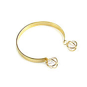 Украшения handmade. Livemaster - original item Bracelet with pendants, gold bracelet with zircon gift. Handmade.