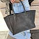 -15%Шоппер из толстой замши. Сумка-шоппер. Shapely Bags - Сумки с душой Питера. Ярмарка Мастеров.  Фото №4