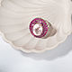 Кольцо с розовым кварцем, обрамление: рубин, Кольца, Сочи,  Фото №1