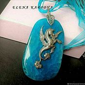 Украшения handmade. Livemaster - original item Pegasus Pendant. agate. Handmade.