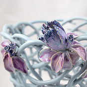 Цветы и флористика handmade. Livemaster - original item Pots Purple flowers. Handmade.