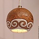 Ceramic lamp 'Curls on the ball', Ceiling and pendant lights, Moscow,  Фото №1