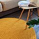 Вязаный ковер ручной работы из трикотажной пряжи. Ковры для дома. Buton_Home_Decor. Ярмарка Мастеров.  Фото №4