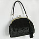 Black Velvet handbag with clasp Evening handbag Reticule. Clasp Bag. Irina Vladi. Online shopping on My Livemaster.  Фото №2
