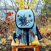 Сумки и аксессуары handmade. Livemaster - original item Backpack denim Autumn. Handmade.