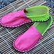 NEW! Espadrilles leather fuchsia and light green Unisex. Any sizes and colors according to your individual standards!