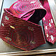 Rubí real-serie Klimt, corbata estrecha, pintura del autor. Ties. Exclusive hand painted. Интернет-магазин Ярмарка Мастеров.  Фото №2