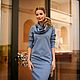 Order Jersey dress ' blue-Gray'. Alexandra Maiskaya. Livemaster. . Dresses Фото №3
