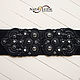 Beaded elastic belt black silver embroidery. Belt. Natalia Luzik Jewelry&Accessories (nataluzik). My Livemaster. Фото №6