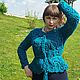 Кардиган "Изумрудный сад"  Ирландское кружево. Жилеты. IRINA. Ирландское кружево. Ярмарка Мастеров.  Фото №4