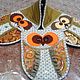 Set oven gloves 'Three owls'. Potholders. Wonderful rukodelki. My Livemaster. Фото №4