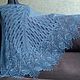 Ажурная шаль " Ледяные цветы". Шали. Marinashkniting. Интернет-магазин Ярмарка Мастеров.  Фото №2