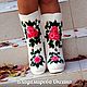White felt boots, women's ,with embroidery,, ROSES'. Felt boots. валенки Vladimirova Oksana. My Livemaster. Фото №5