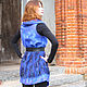 Felted vest-transformer 'Flowers on blue' - large. Vests. studiya. My Livemaster. Фото №4