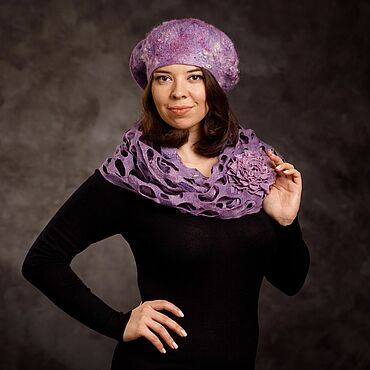 Вязание для женщин. Шапка и шарф крючком - Самые красивые узоры спицами