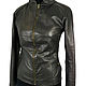Brown women's leather jacket on the figure. Outerwear Jackets. Lollypie - Modiste Cat. Online shopping on My Livemaster.  Фото №2