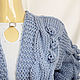 Вязаный кардиган крупной вязки. Кардиганы. Knit by Heart - Вязаная одежда 富. Ярмарка Мастеров.  Фото №9