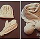 Knitted set Бульденеж, knitted hat, scarf, mittens, Headwear Sets, Minsk,  Фото №1
