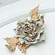 Brooch leather ROSE. Decoration leather. Brooches. lanssveta. My Livemaster. Фото №6
