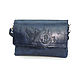 Bags: Women's leather blue Roxanne s74p-661 clutch bag, Classic Bag, St. Petersburg,  Фото №1