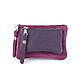 Order Double leather wallet-purple cosmetic bag-suede. BagsByKaterinaKlestova (kklestova). Livemaster. . Wallets Фото №3