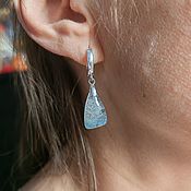 Украшения handmade. Livemaster - original item Earrings with Aquamarine kabashon Russia. Handmade.