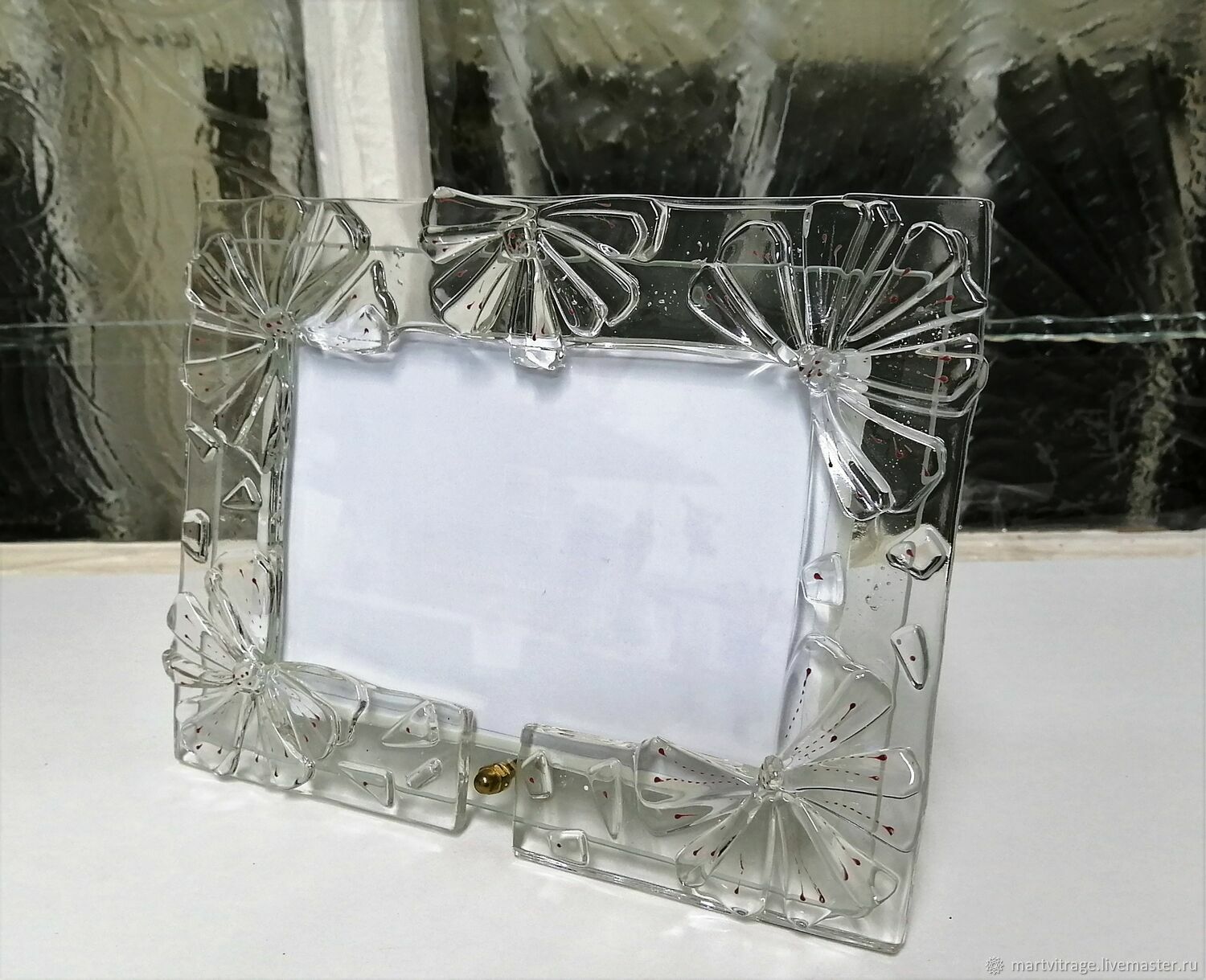 Стеклянная фоторамка для сублимации BL-01 180*230*5 (зеркальная рамка)