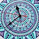 Часы с ручной росписью Мандала 4 размера. Часы классические. Волшебное время (ClockShop) Юля ♌. Ярмарка Мастеров.  Фото №4