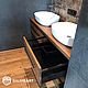 Заказать ТУМБА ПОД ДВЕ РАКОВИНЫ ПОДВЕСНАЯ ЭФРИ. BaumbArt Loft Atelier. Ярмарка Мастеров. . Мебель для ванной Фото №3