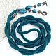 Lariat string of beads 'Emerald' with ceramic beads, Lariats, Novocheboksarsk,  Фото №1