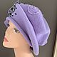 Transformer beret with lilac decor. Berets. Elenbeis. Online shopping on My Livemaster.  Фото №2