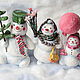 Handmade cotton toys 'Family of snowmen', Snowmen, Orel,  Фото №1