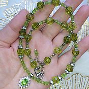 Украшения handmade. Livemaster - original item Chrysolite necklace with a pendant. green tale.. Handmade.